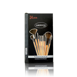 Glamorous Face 24 Piece Leather Brushset