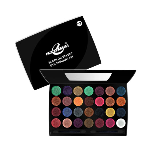 Christine 28 Colors Velvet Eyeshadow Shade