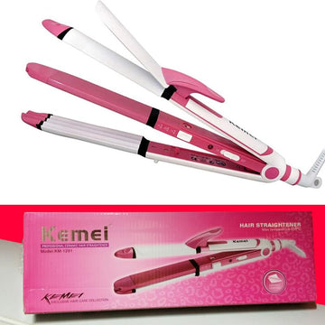 KM-1291 3 in 1 Hair Straightener