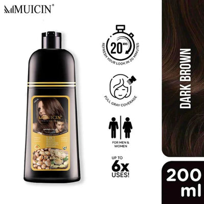 Muicin 5 In 1 Hair Color Shampoo With Ginger & Argan Oil Color Refresh & Repair