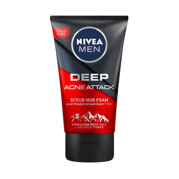 Nivea Men Deep Acne Attack Scrub Mud Foam 100ml