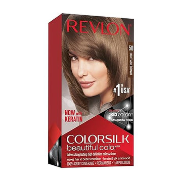 Revlon ColorSilk Hair Color, 50 Light Ash Brown