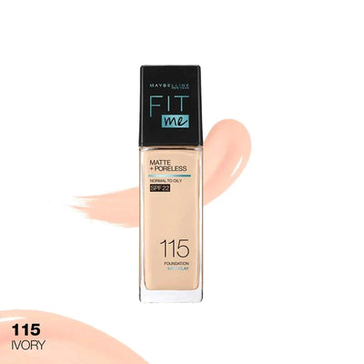 Maybelline Fit Me Liquid Foundation Matte & Poreles 115 Ivory