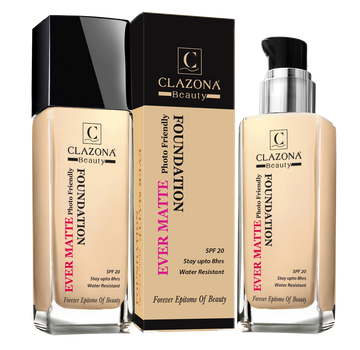 Clazona Matte Foundation 01 Ivory