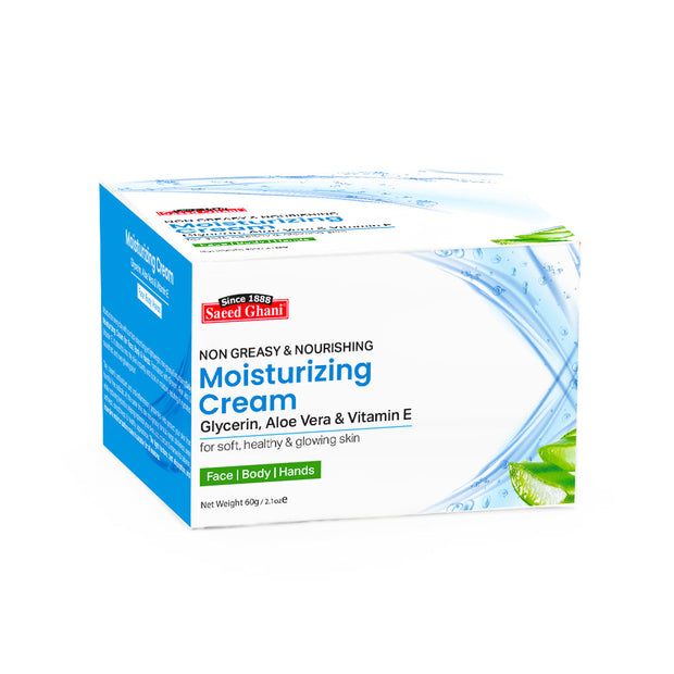 Saeed Ghani Oil-Free Moisturizing Cream with Glycerin, Aloe Vera, & Vitamin E