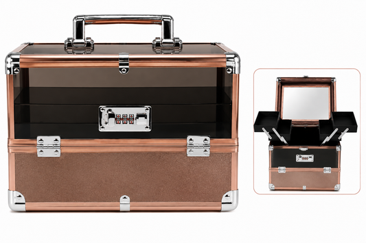 Glass Makeup box with mirror XL