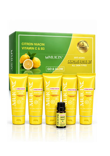 Muicin Citron Niacin Anti Aging Glow Facial Kit 6 Steps