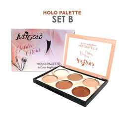 Just Gold Golden Hour Holo Palette 6 Colour Highlighter B
