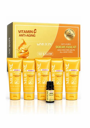 Muicin Vitamin C Go & Glow Facial Kit 6 Steps Brightening Booster